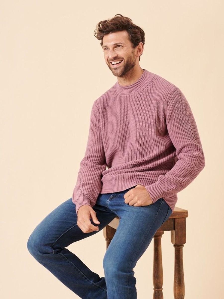 Quba & Co Chaplio Chunky Rib Knit Ash Pink Jumper Online