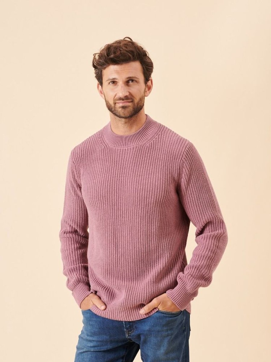 Quba & Co Chaplio Chunky Rib Knit Ash Pink Jumper Online