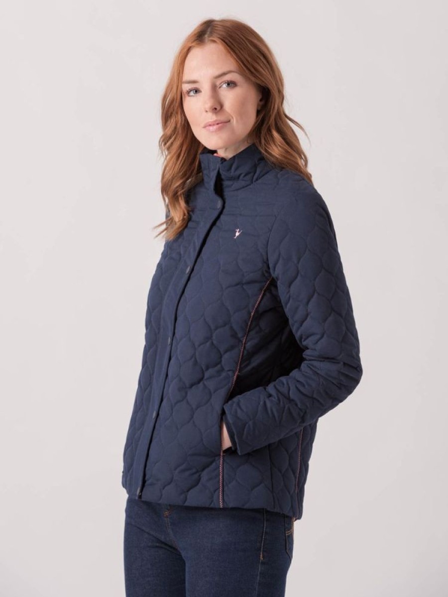 Quba & Co Barbaton Navy Showerproof Quilted Jacket Best