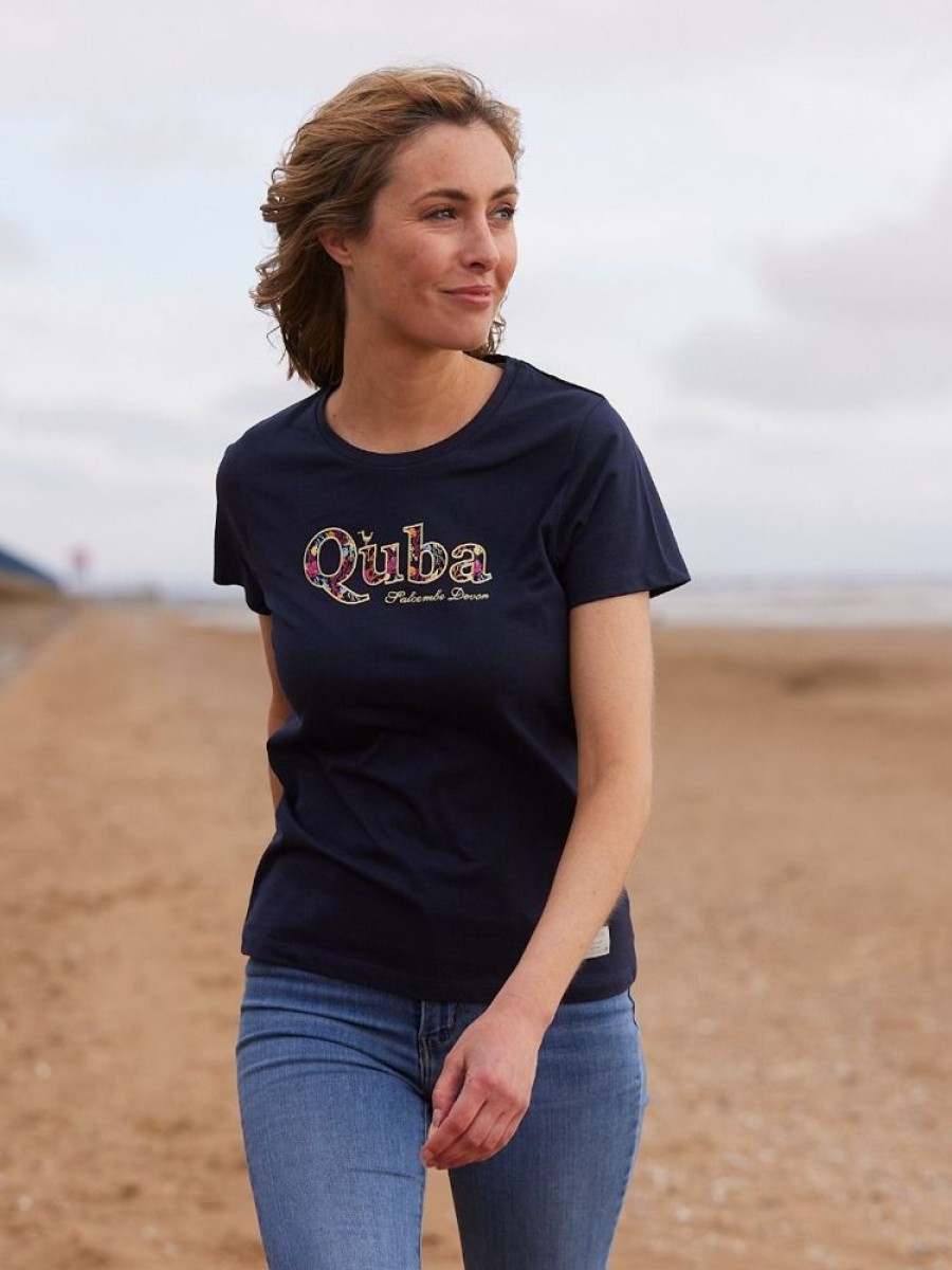 Quba & Co Alba Navy Quba Logo T-Shirt Online