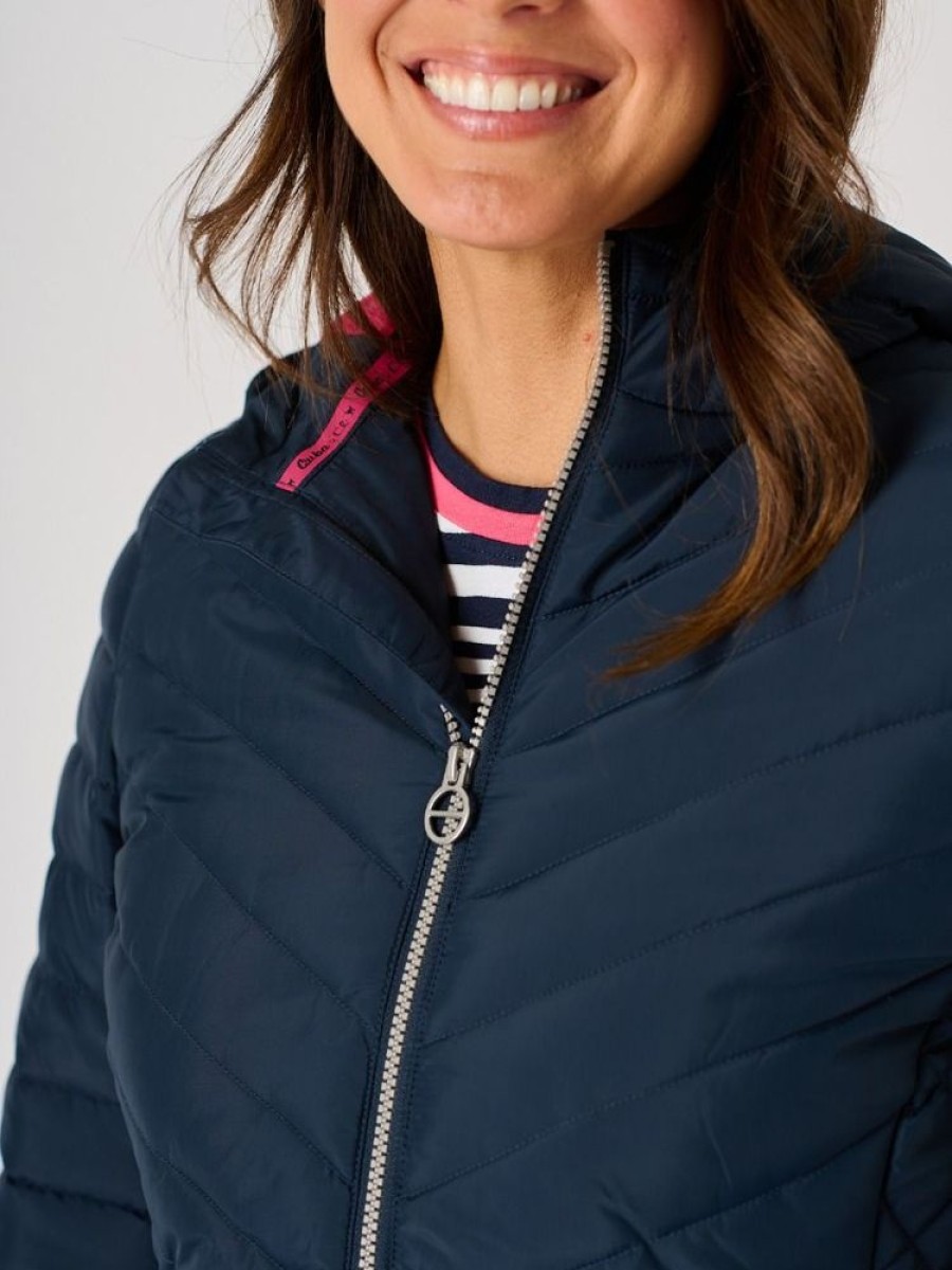 Quba & Co Dark Navy Padded Hooded Jacket - Honey Clearance