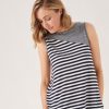 Quba & Co Gosforth Navy And White Striped Vest Top Best