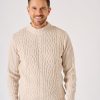 Quba & Co Oatmeal White Lifestyle Cable Knit Jumper -Jobe Clearance