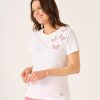 Quba & Co Loca White Butterfly Design T-Shirt Clearance