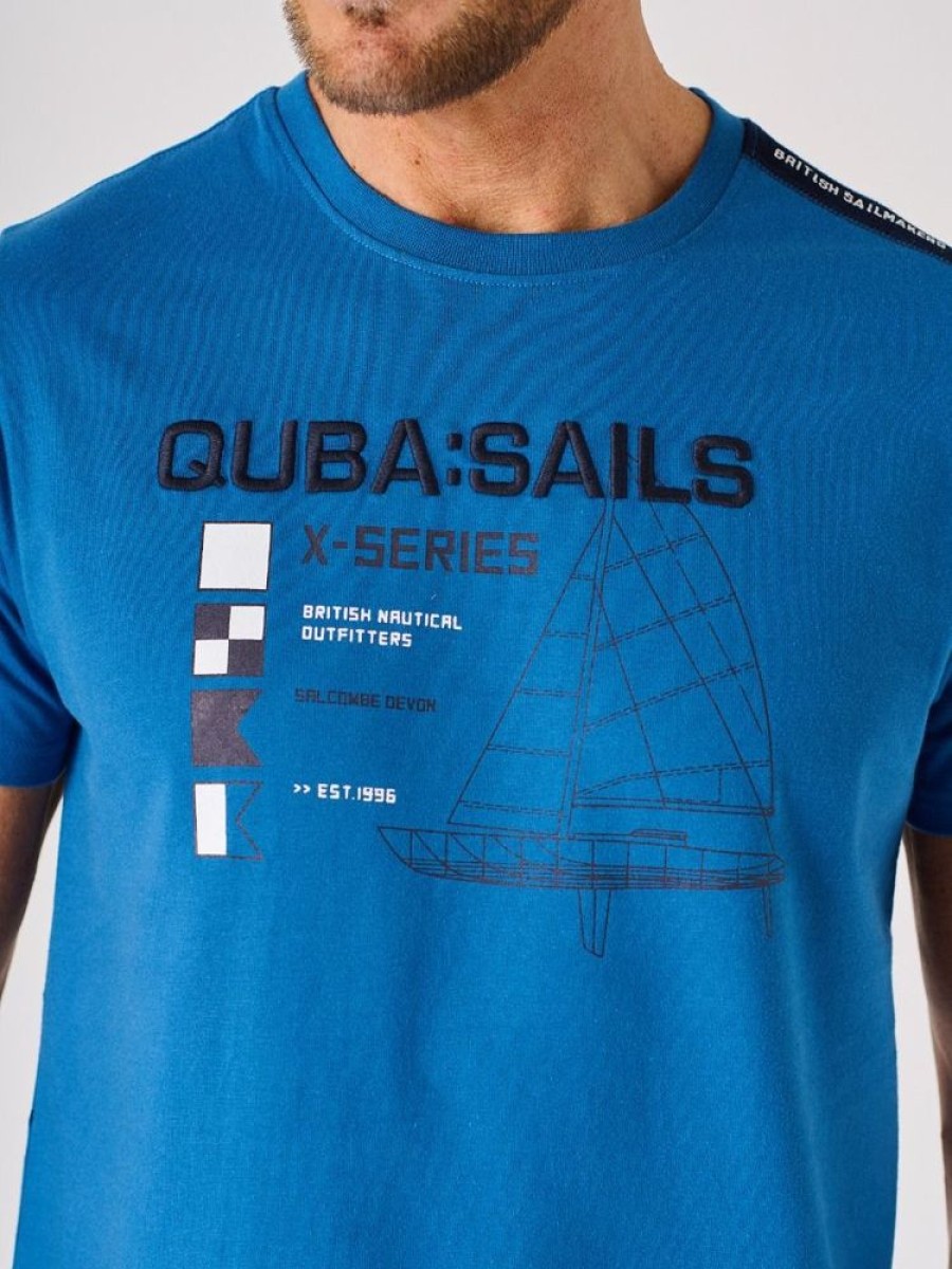 Quba & Co Blue X-Series Quba Sails Boat Design T-Shirt - Nolan Hot