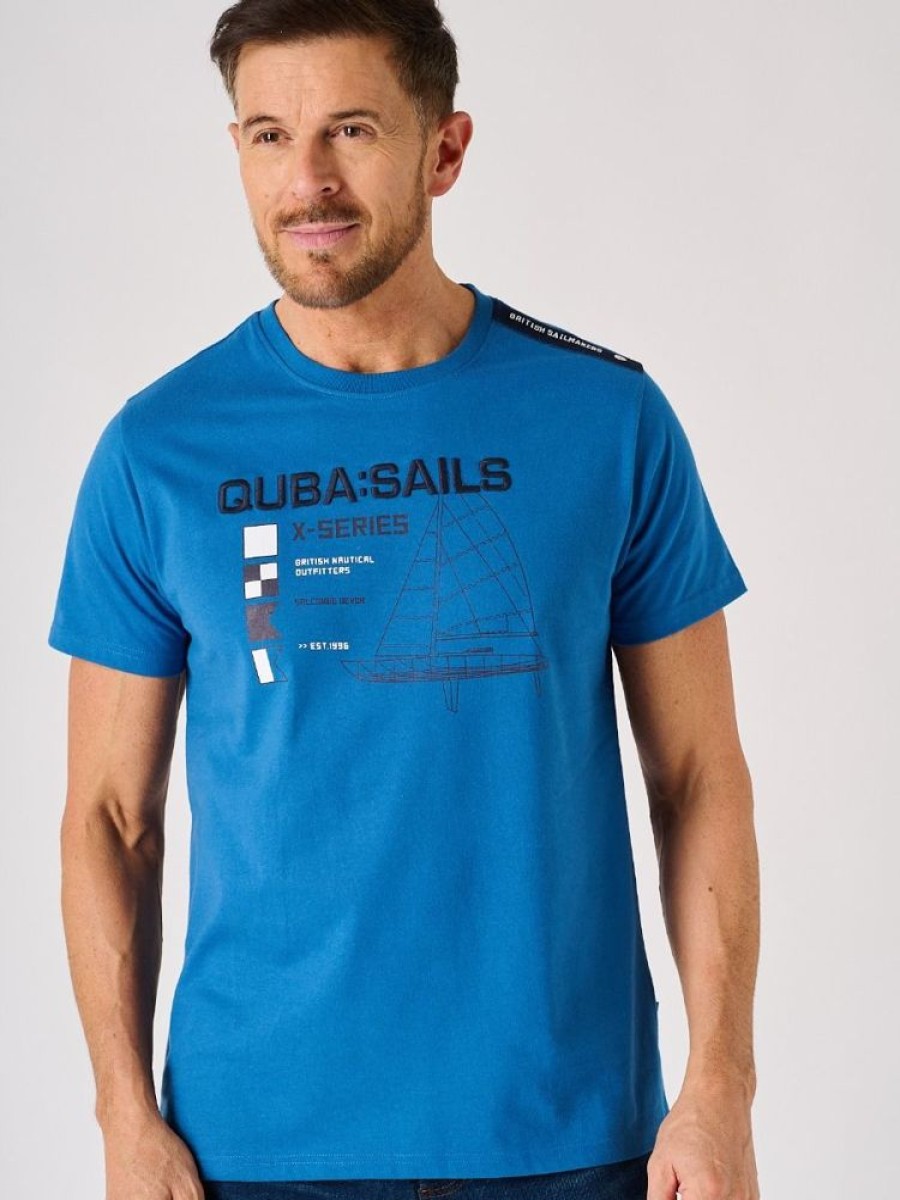 Quba & Co Blue X-Series Quba Sails Boat Design T-Shirt - Nolan Hot