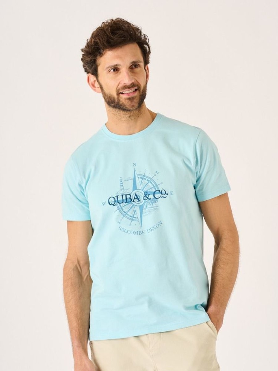 Quba & Co Cruise Lifestyle Quba And Co Splash Blue T-Shirt Hot