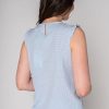 Quba & Co Hester Gingham Pattern Vest - Sky Blue Wholesale