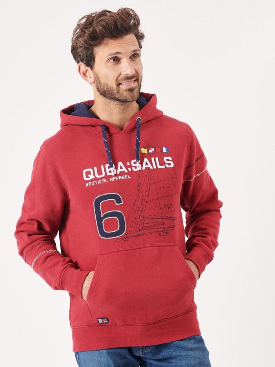 Quba & Co Huttwil X-Series Red Quba Sails Graphic Hoodie Wholesale