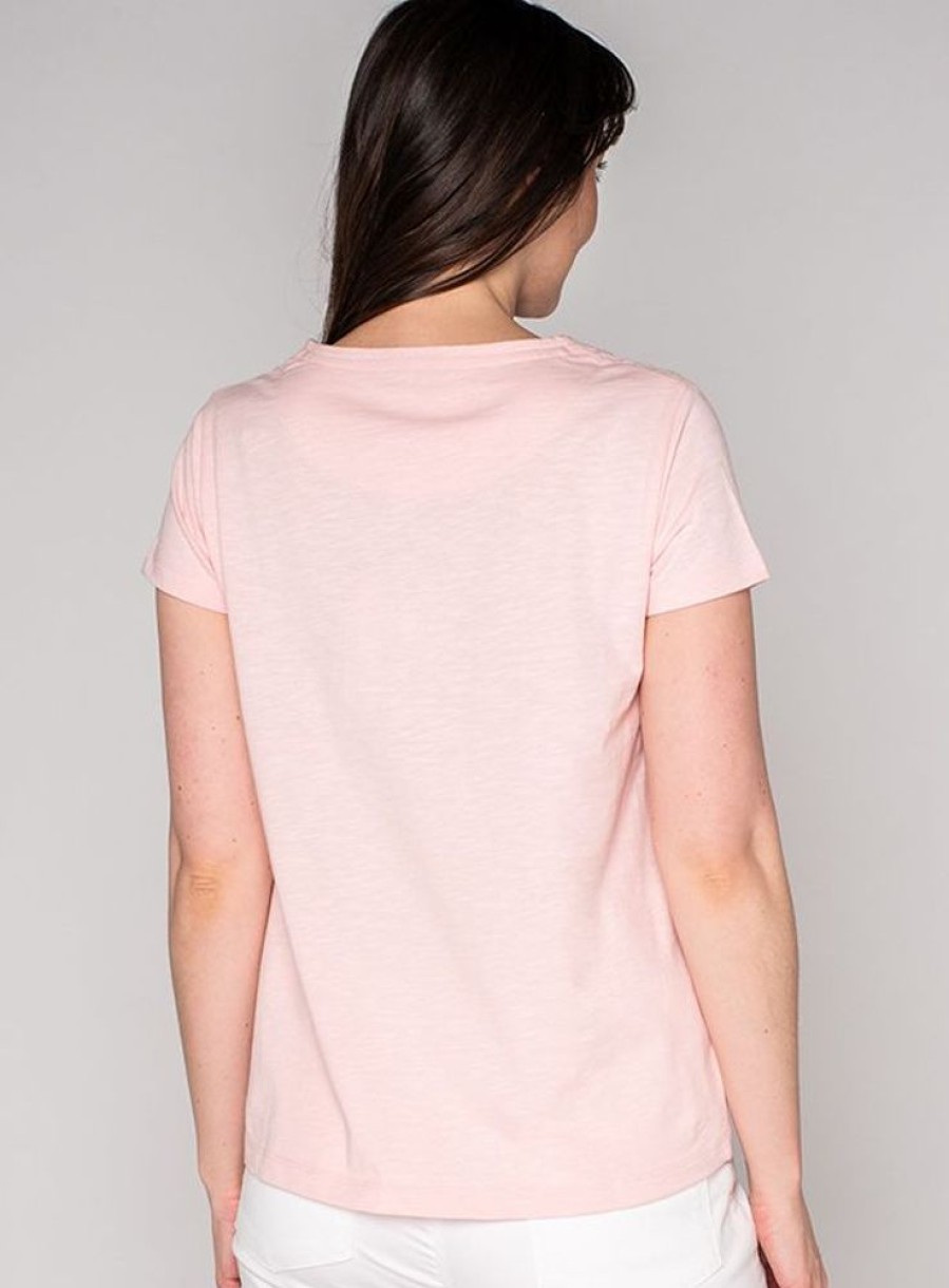 Quba & Co Ariana Woven T-Shirt - Peony Pink Hot