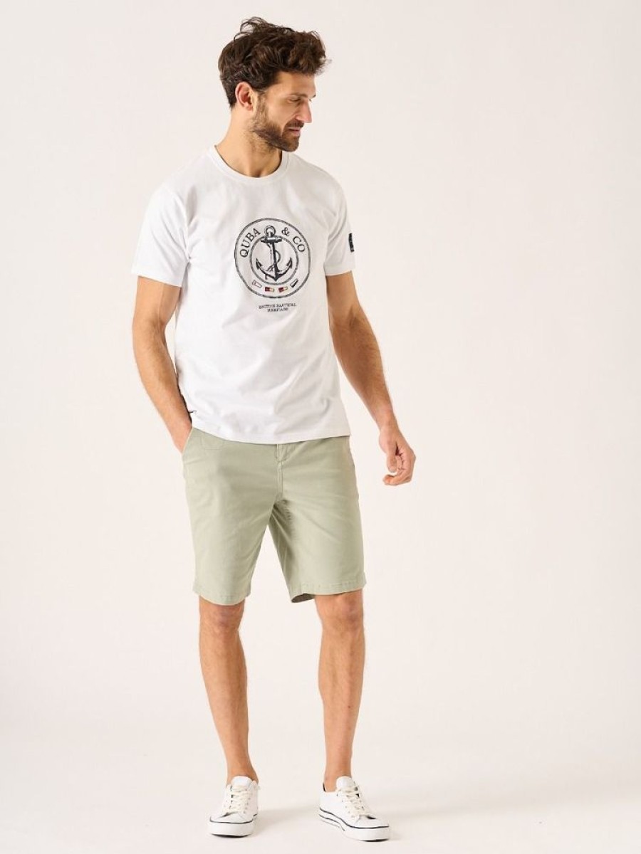 Quba & Co Northam Quba And Co Graphic T-Shirt White Clearance