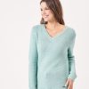 Quba & Co Ulric V-Neck Soft Jade Jumper Hot