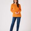 Quba & Co Pumpkin Orange Tape Yarn Crew Jumper - Skua Hot