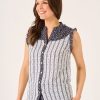 Quba & Co Lowca Navy Seashell Design Vest Top Wholesale