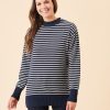 Quba & Co Stena Navy And White Striped Jumper Hot