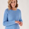 Quba & Co Browton Blue Knitted Jumper Best