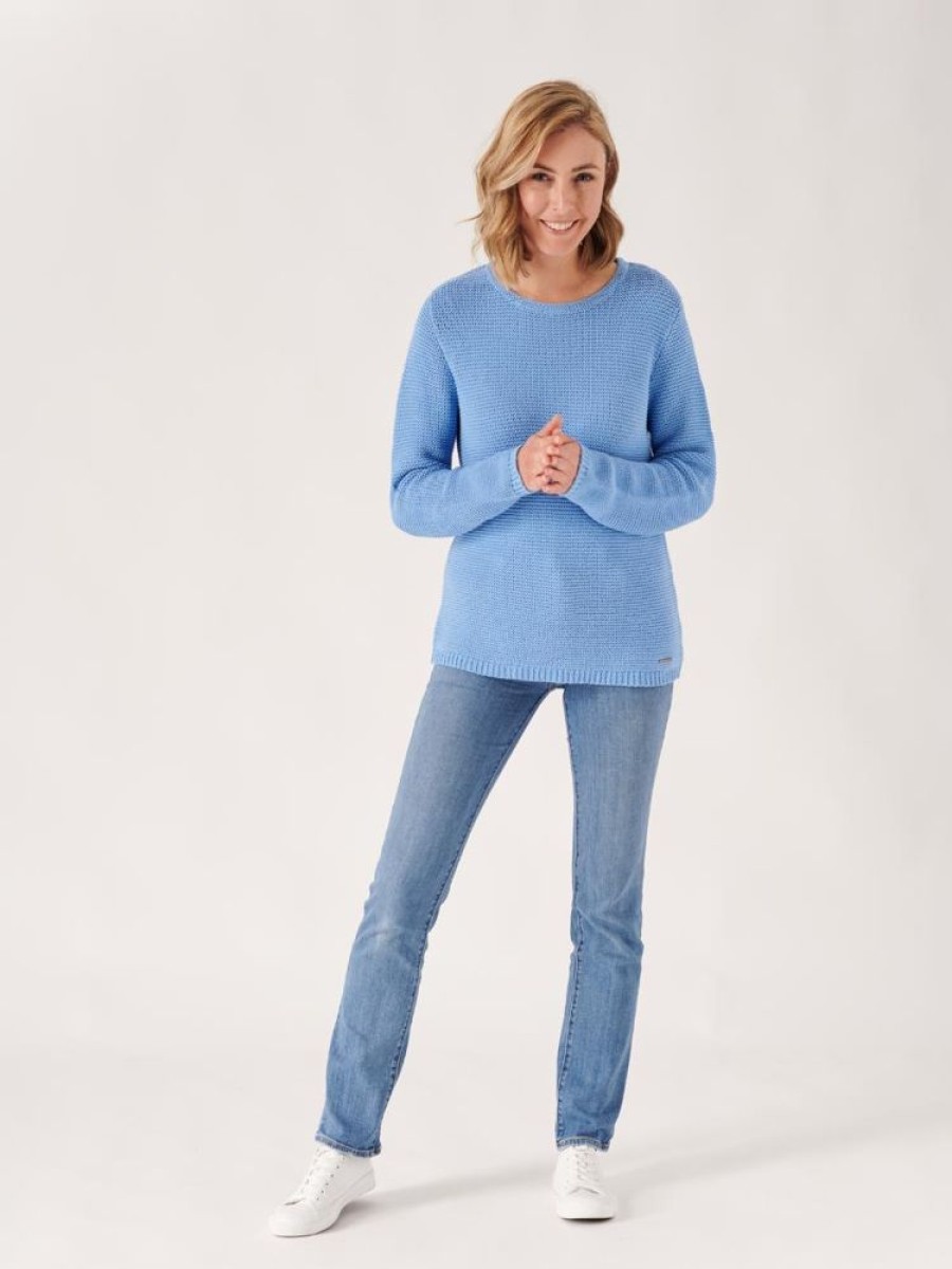 Quba & Co Browton Blue Knitted Jumper Best