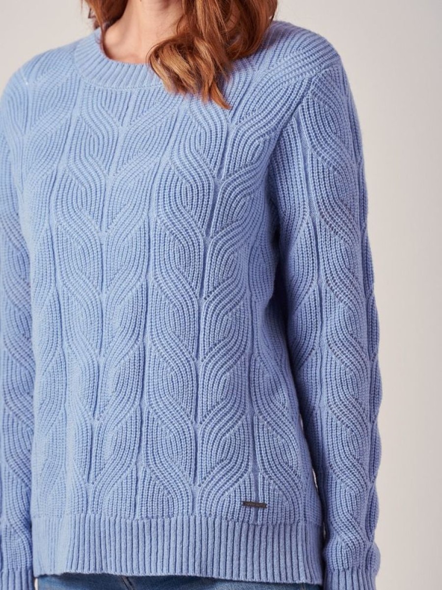 Quba & Co Theodora Pastel Blue Lambswool Jumper Online