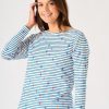 Quba & Co Blue And White Fish Design Conversation Long Sleeve T-Shirt - Whimberal Hot