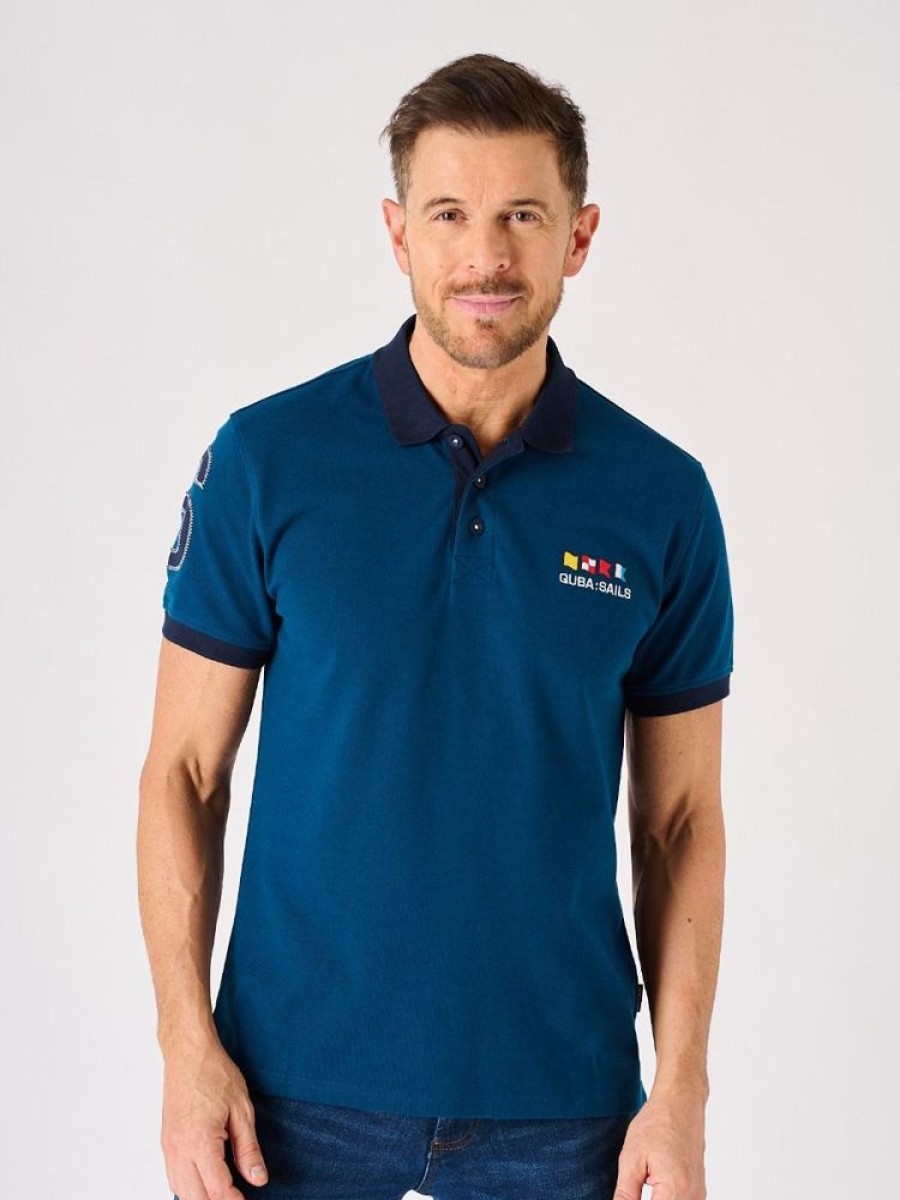 Quba & Co Teal X-Series Polo Shirt - Payne Hot