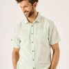 Quba & Co Winsham Short Sleeve Mint Green Shirt Hot