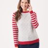 Quba & Co Solna Pink And Grey Bobble Knitted Jumper Hot