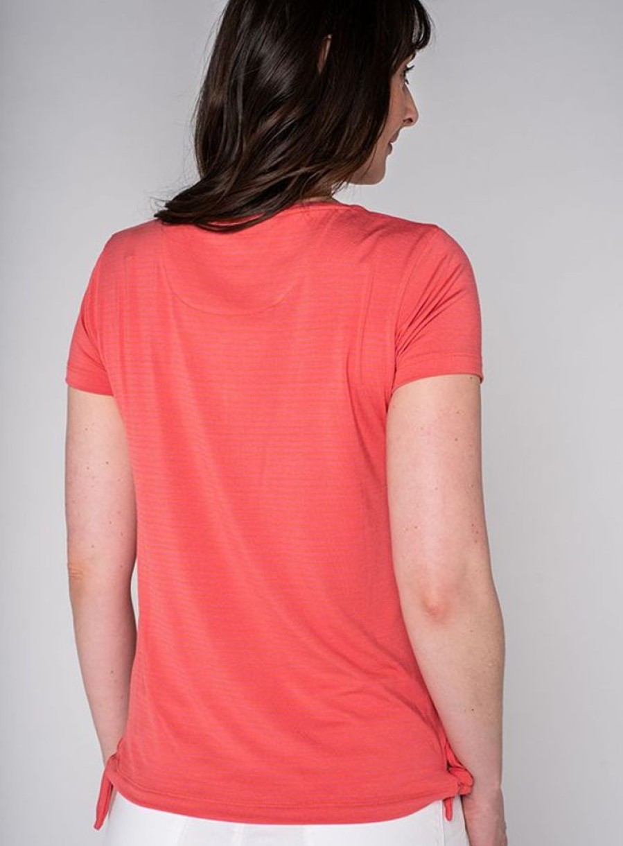 Quba & Co Mac Tie Hem T-Shirt - Flamingo Pink Clearance