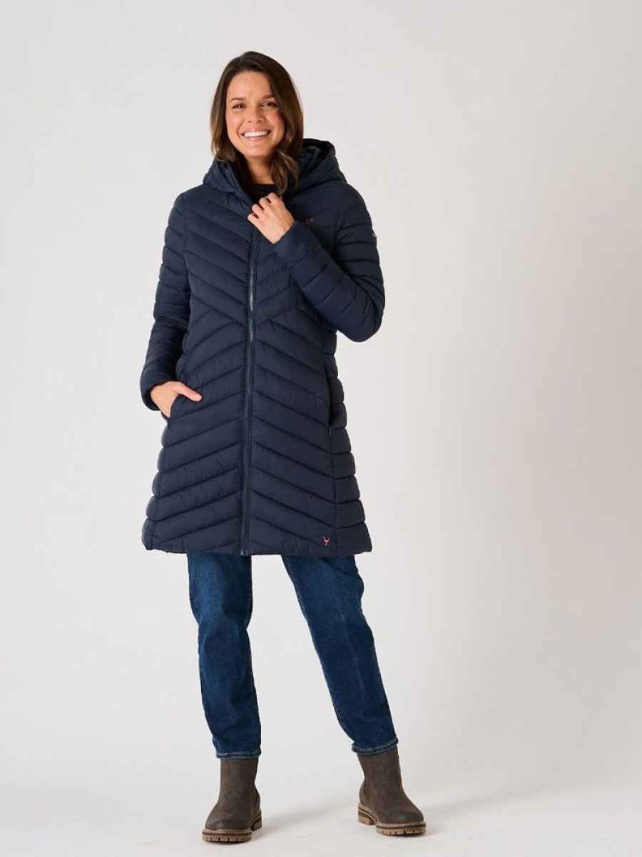 Quba & Co Kalmar Navy Long Padded Coat Hot