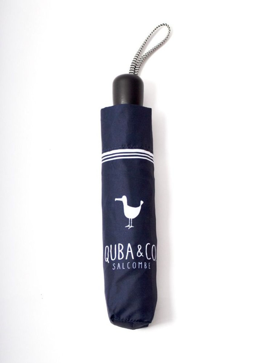 Quba & Co Navy Albatross Print Umbrella - Albatross Clearance