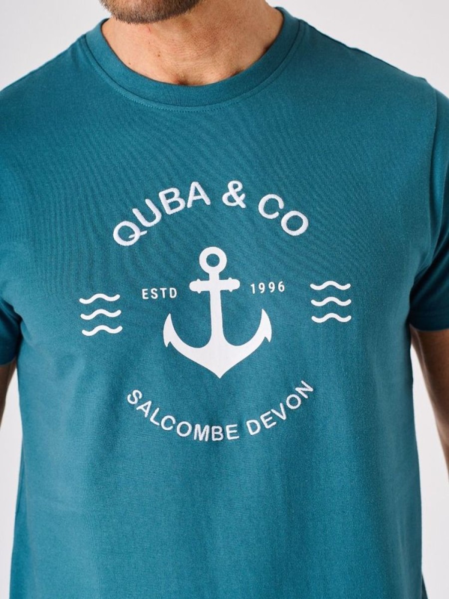 Quba & Co Blue Quba And Co Lifestyle Anchor Print T-Shirt - Delvey Hot