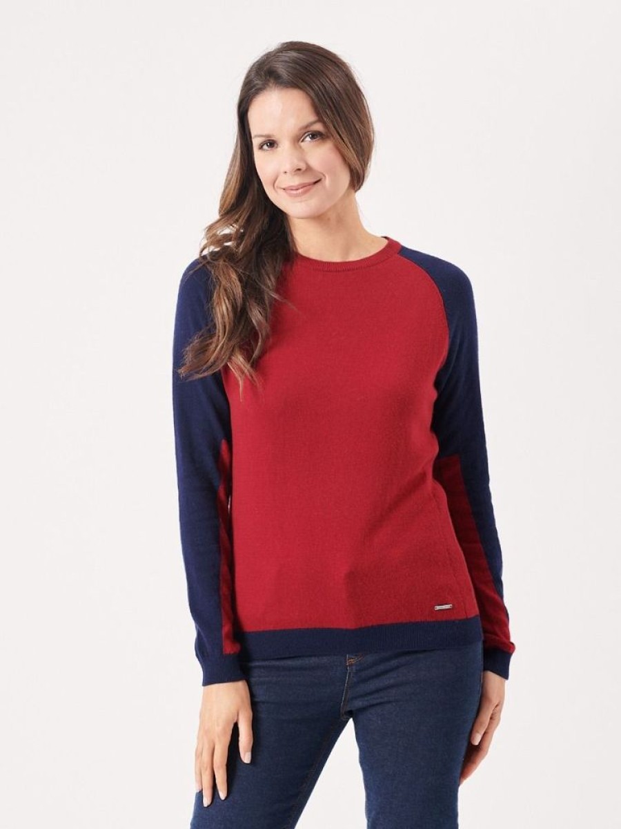 Quba & Co Oster Navy And Red Knitted Jumper Best