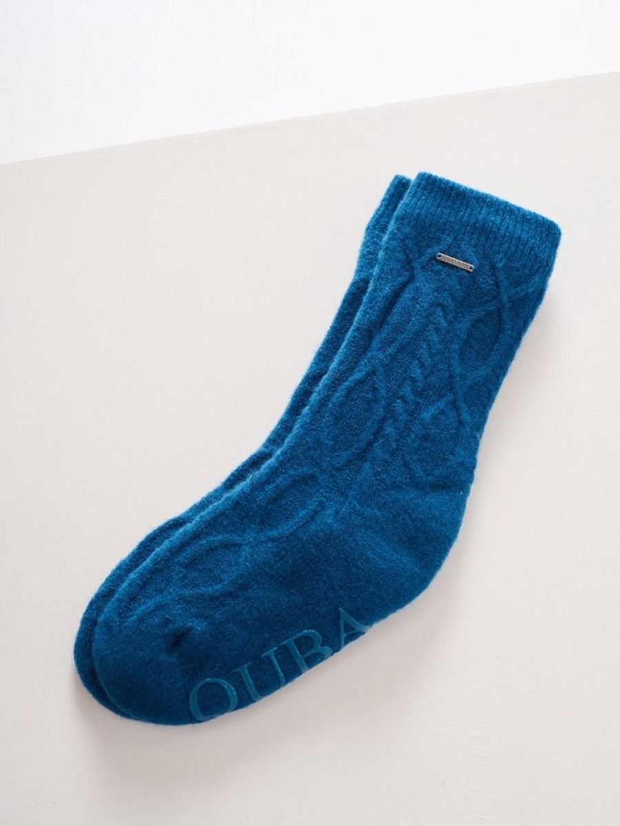 Quba & Co Men'S Teal Blue Warm Slipper Socks - Copner Lifestyle Online