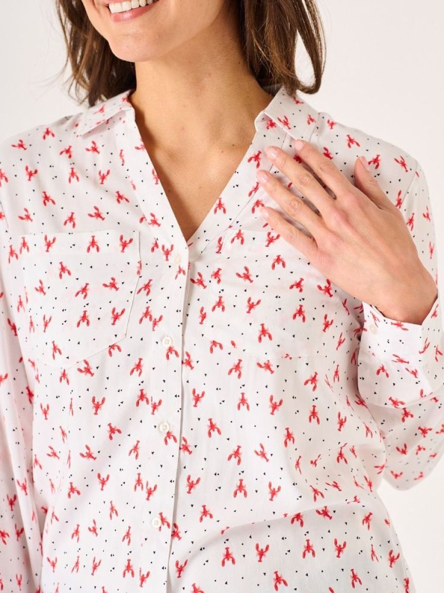 Quba & Co Dash White Lobster Design Shirt Clearance