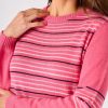 Quba & Co Pink And Multicoloured Mock Button Back Knitted Jumper - Kilder Online