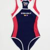 Quba & Co Tria X-Series Navy And Red One Piece Swimsuit Best