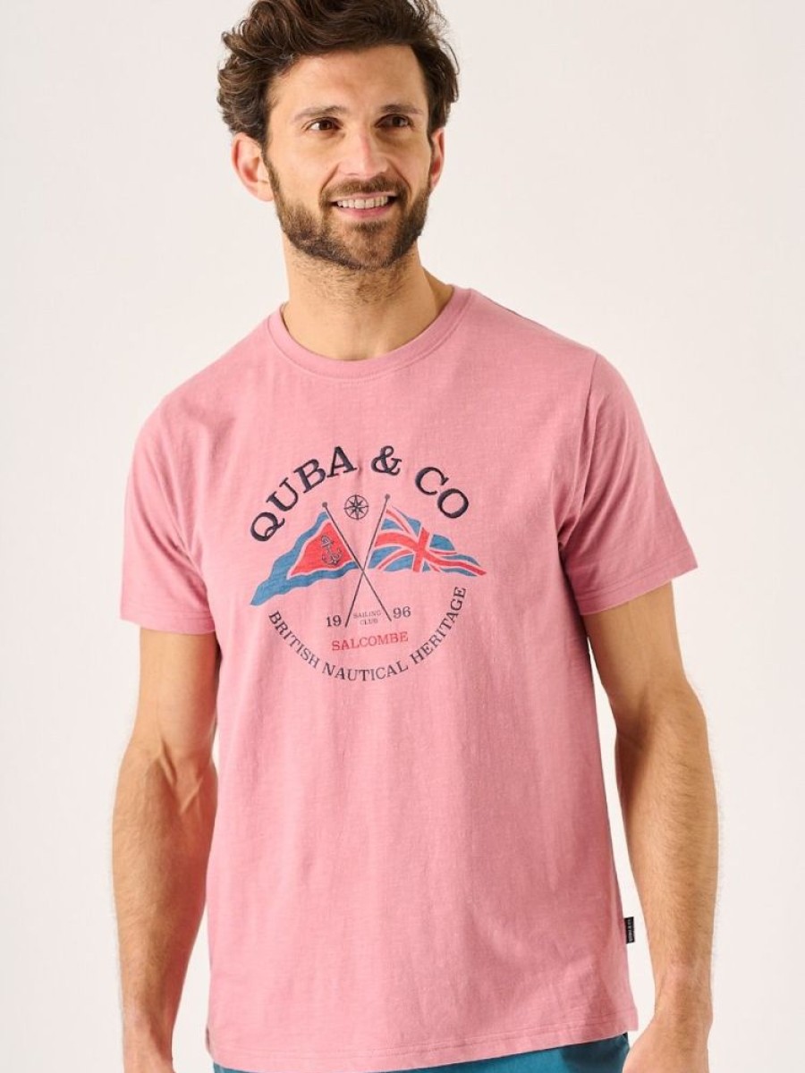 Quba & Co Fletcher Quba And Co Pink Graphic T-Shirt Clearance