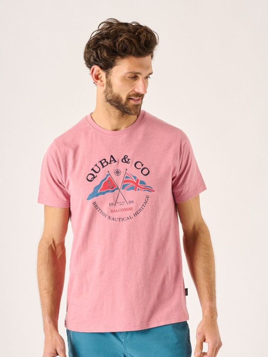 Quba & Co Fletcher Quba And Co Pink Graphic T-Shirt Clearance