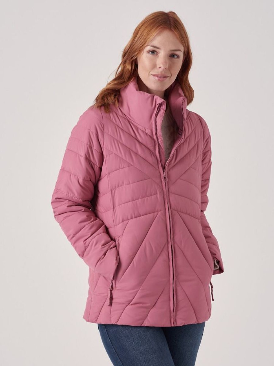 Quba & Co Julienne Pink Quilted Jacket Wholesale