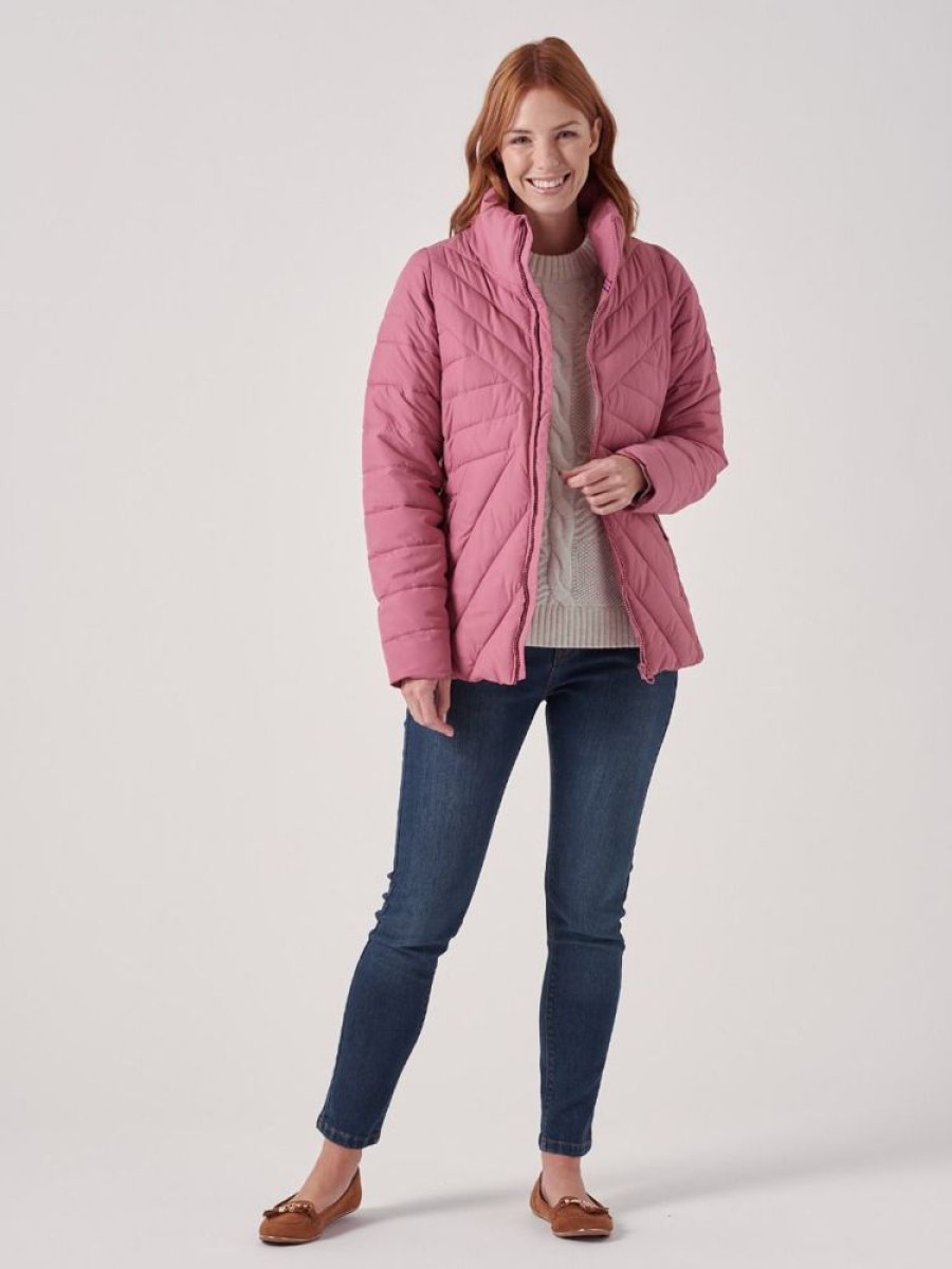 Quba & Co Julienne Pink Quilted Jacket Wholesale