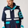 Quba & Co Zermatt X-Series Navy White And Teal Sailing Jacket New