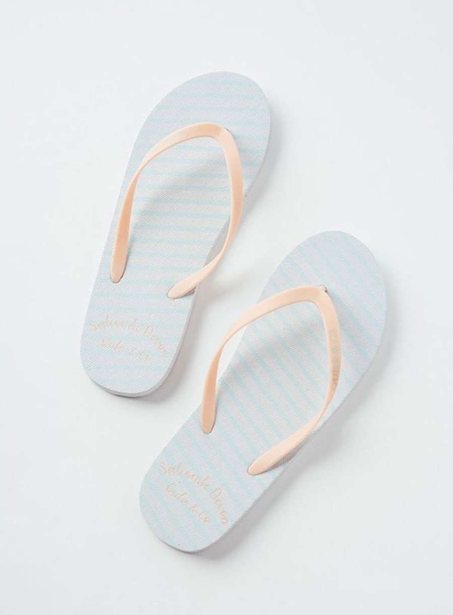 Quba & Co Venice Womens Flip Flops - Peach Pearl Clearance