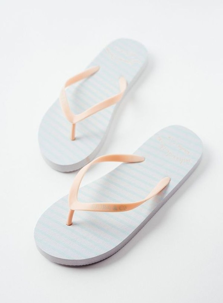 Quba & Co Venice Womens Flip Flops - Peach Pearl Clearance