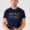 Quba & Co Navy Quba And Co Lifestyle Wave Print T-Shirt - Errol Wholesale