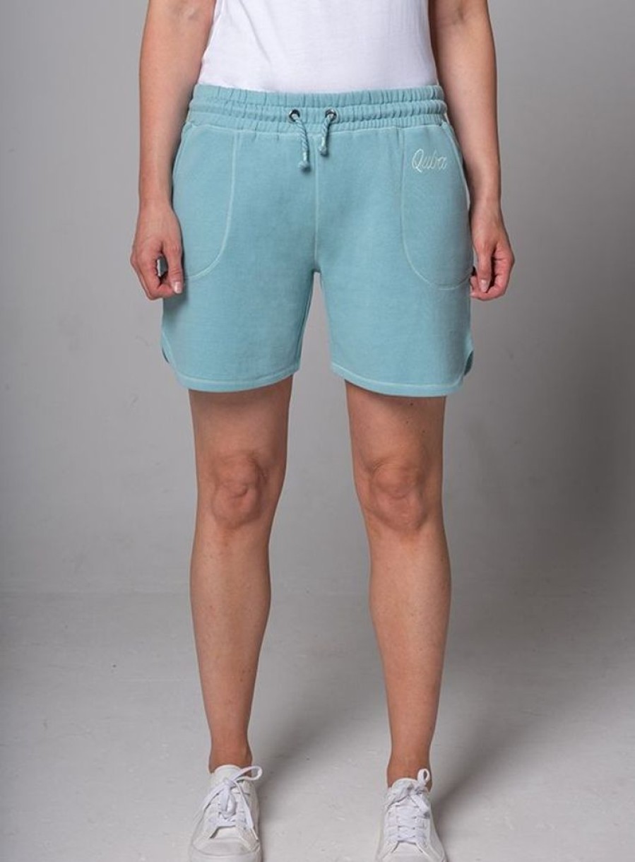 Quba & Co Daisy Loopback Shorts - Sea Green Hot