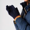 Quba & Co Navy And Ochre Cable Knitted Gloves - Skoma Wholesale