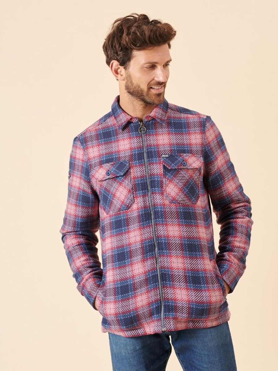 Quba & Co Vulpera Zip Up Multicoloured Checked Shirt Wholesale